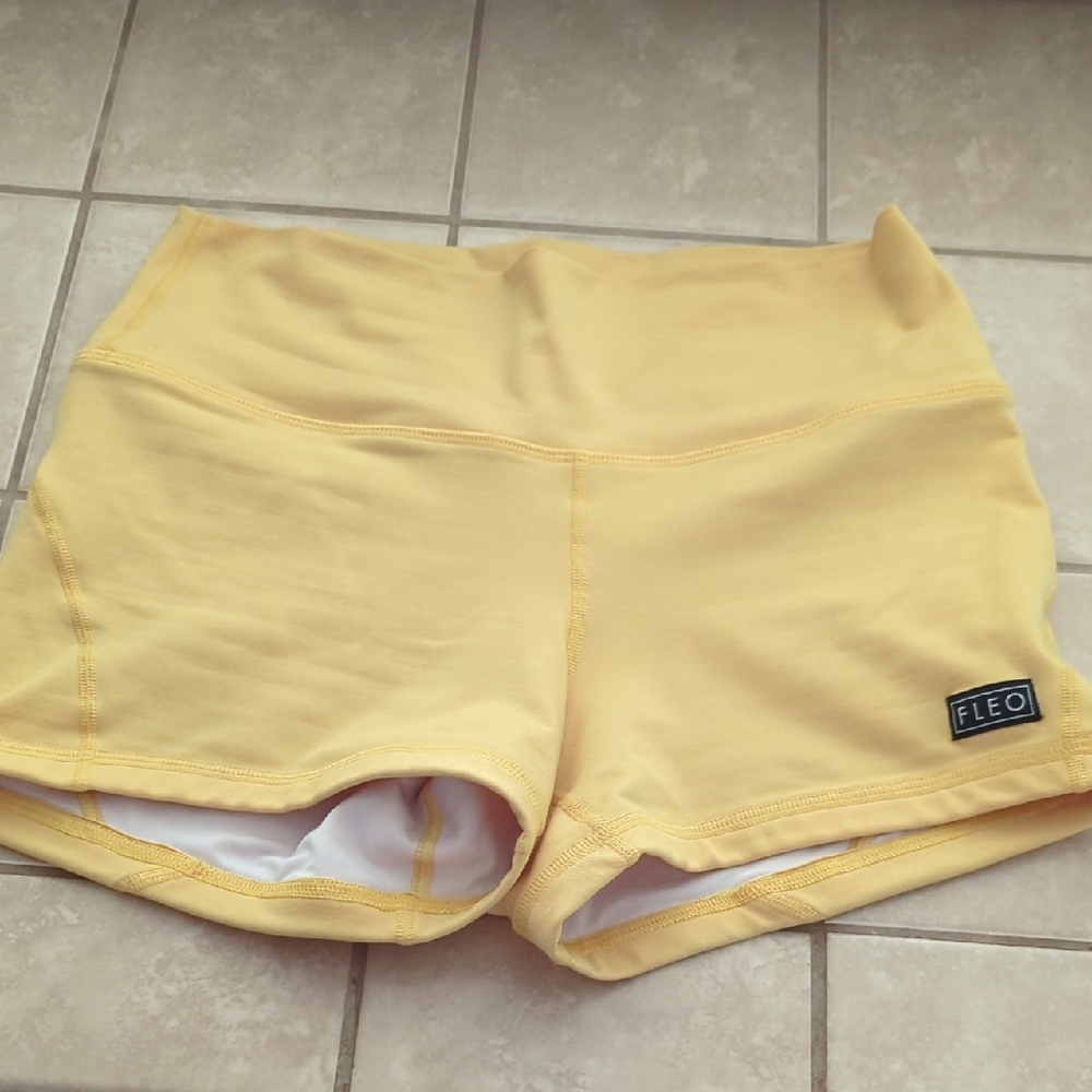 Fleo Women's Athletic Shorts in Sunny Yellow